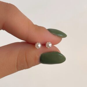 Perlas engarzadas blancas