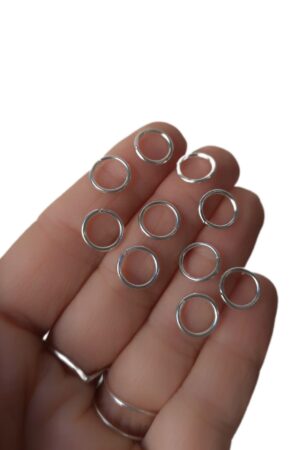 Argollas Acero Blanco X10